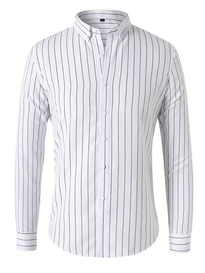 Men's Striped Business Casual Shirt