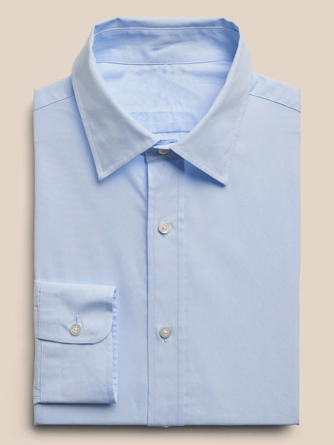 Men's Solid Color Design Business Casual Shirt