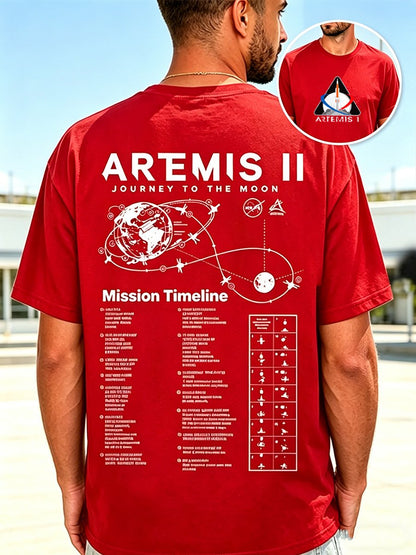 Men's Artemis II  Print Casual T-shirt
