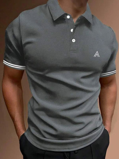 Fashionable Business Casual Simple Short-Sleeved Polo Shirt
