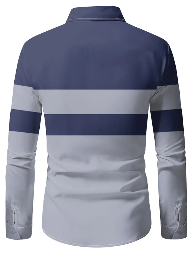 Men's Striped Business Casual Shirt