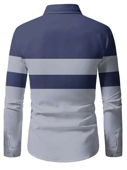 Men's Striped Business Casual Shirt