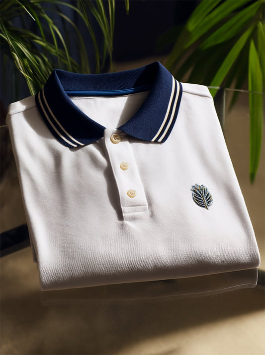 Men's Business Casual Button Short Sleeve Polo Shirt