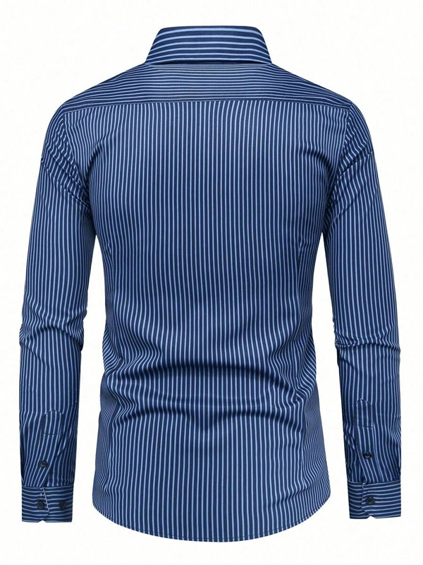 Men's Business Casual Long Sleeve Shirt