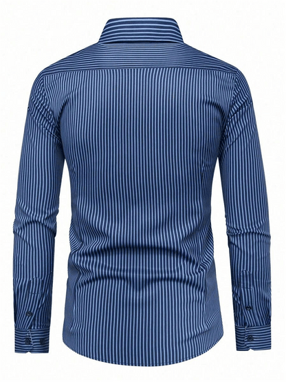 Men's Business Casual Long Sleeve Shirt