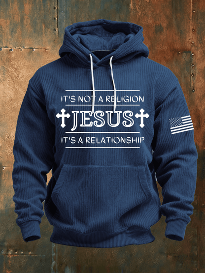 Men's Faith Print Knit Hoodie