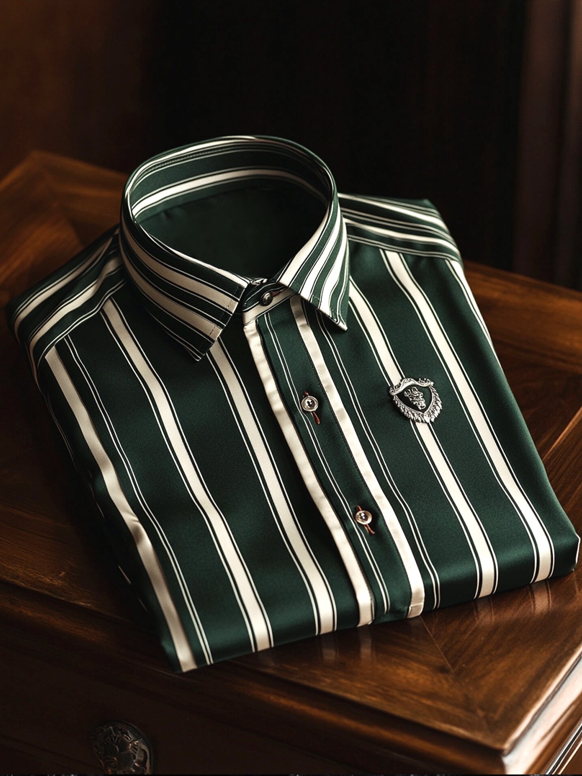 Men's Satin Luxe Long Sleeve Button Down Shirt