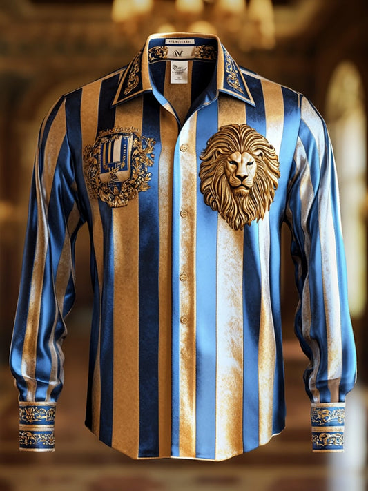 Men's Satin Luxe Long Sleeve Button Down Shirt