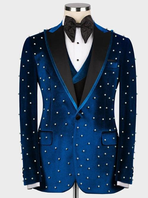 Men's business luxury velvet suit jacket