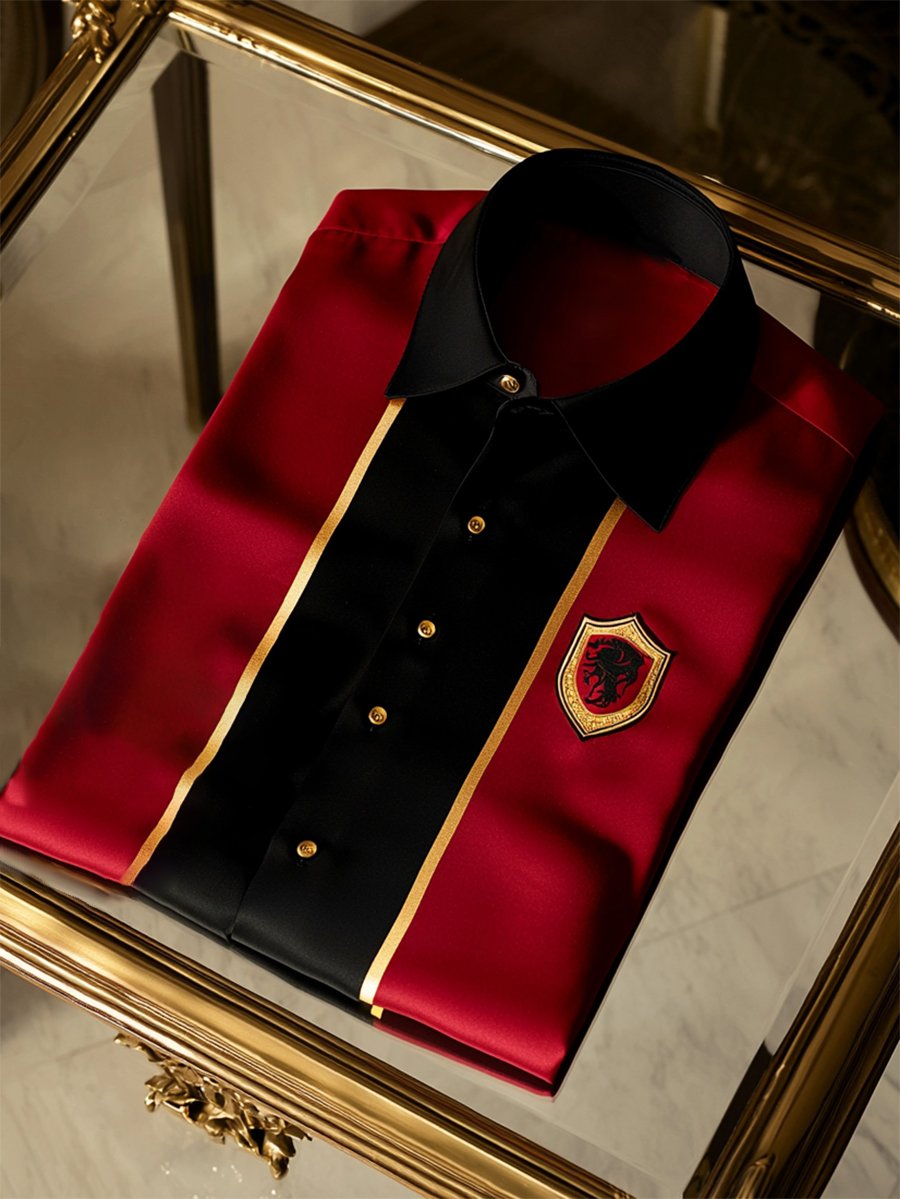 Men's Luxe Satin Long Sleeve Shirt