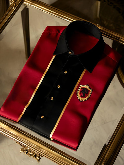 Men's Luxe Satin Long Sleeve Shirt