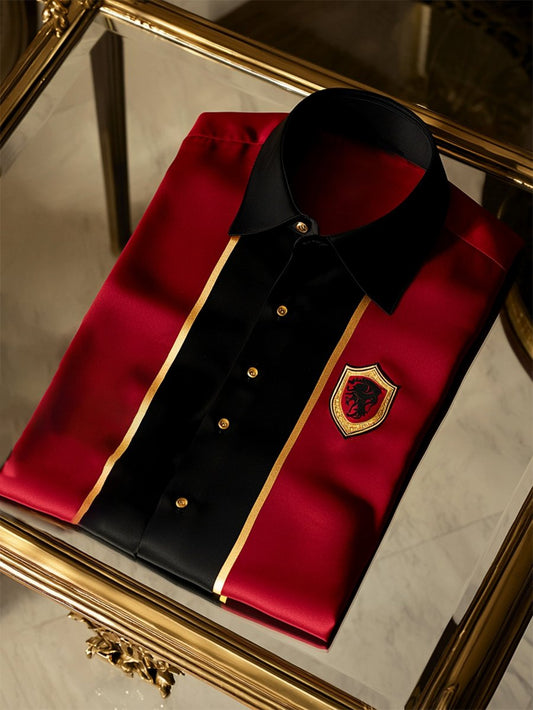 Men's Luxe Satin Long Sleeve Shirt