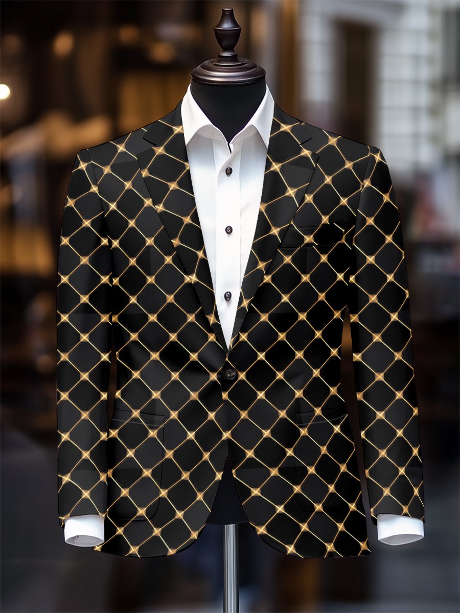 Men's Retro Casual Plaid Blazer