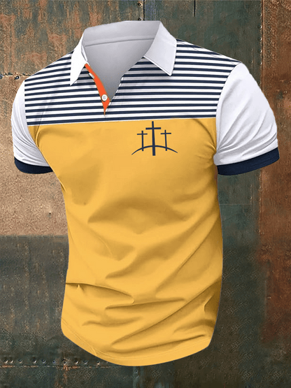 Men's Faith Printed Casual Polo Shirt