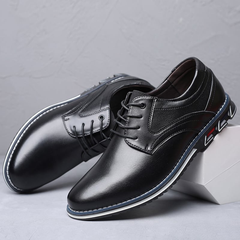 British Style Men'S Casual Business Formal Leather Shoes
