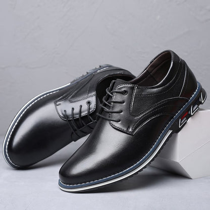 British Style Men'S Casual Business Formal Leather Shoes