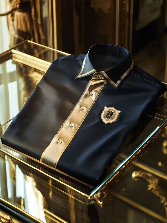 Men's Satin Luxury Business Long Sleeve Shirt