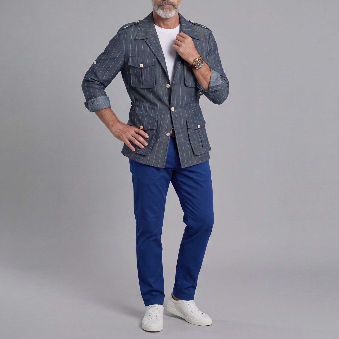 Men's Striped Casual Jacket