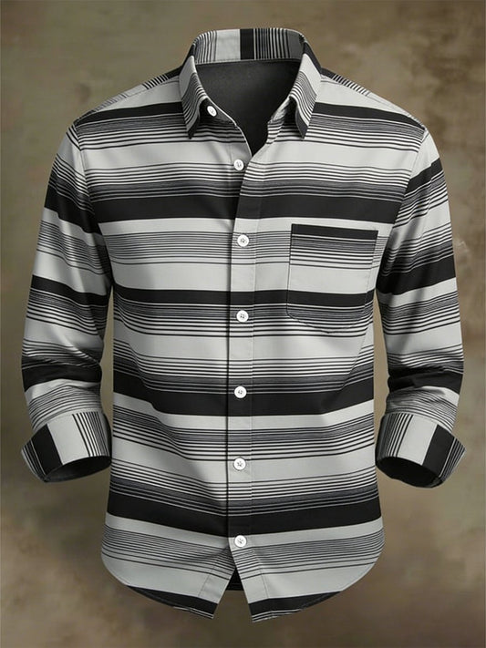 Men's Retro Business Long-Sleeve Shirt