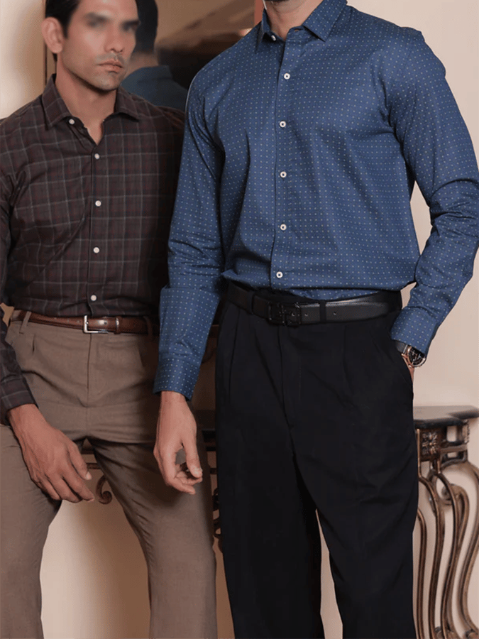 Men's Plaid Business Casual Shirt