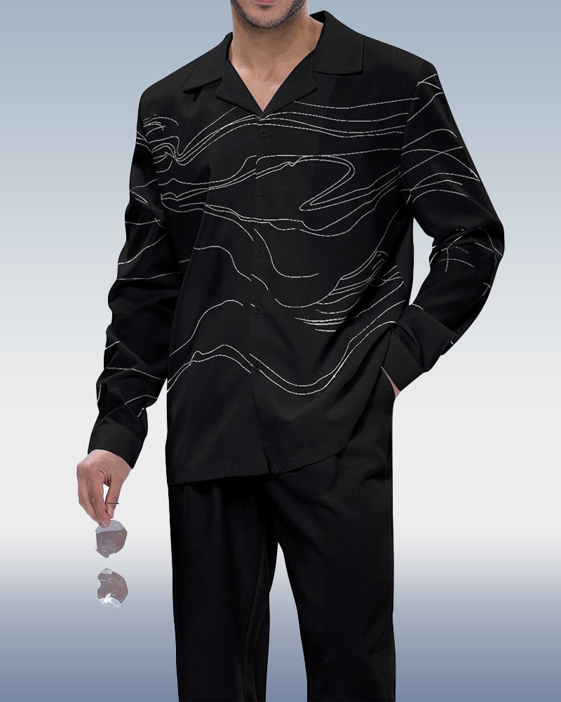 Men's Fashion Casual Long Sleeve Walking Suit 021