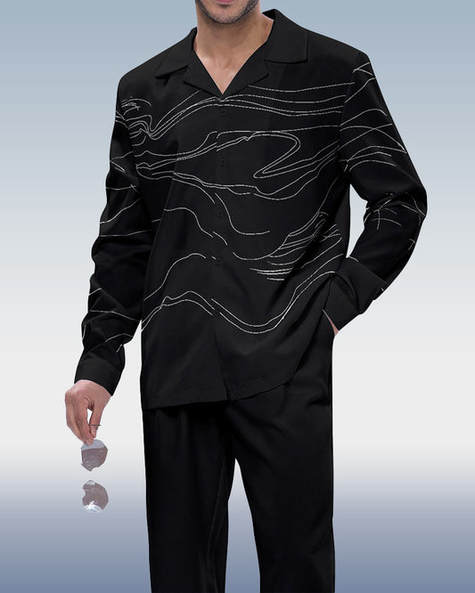 Men's Fashion Casual Long Sleeve Walking Suit 021