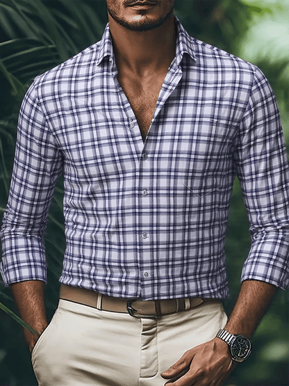 Men's Plaid Business Casual Shirt