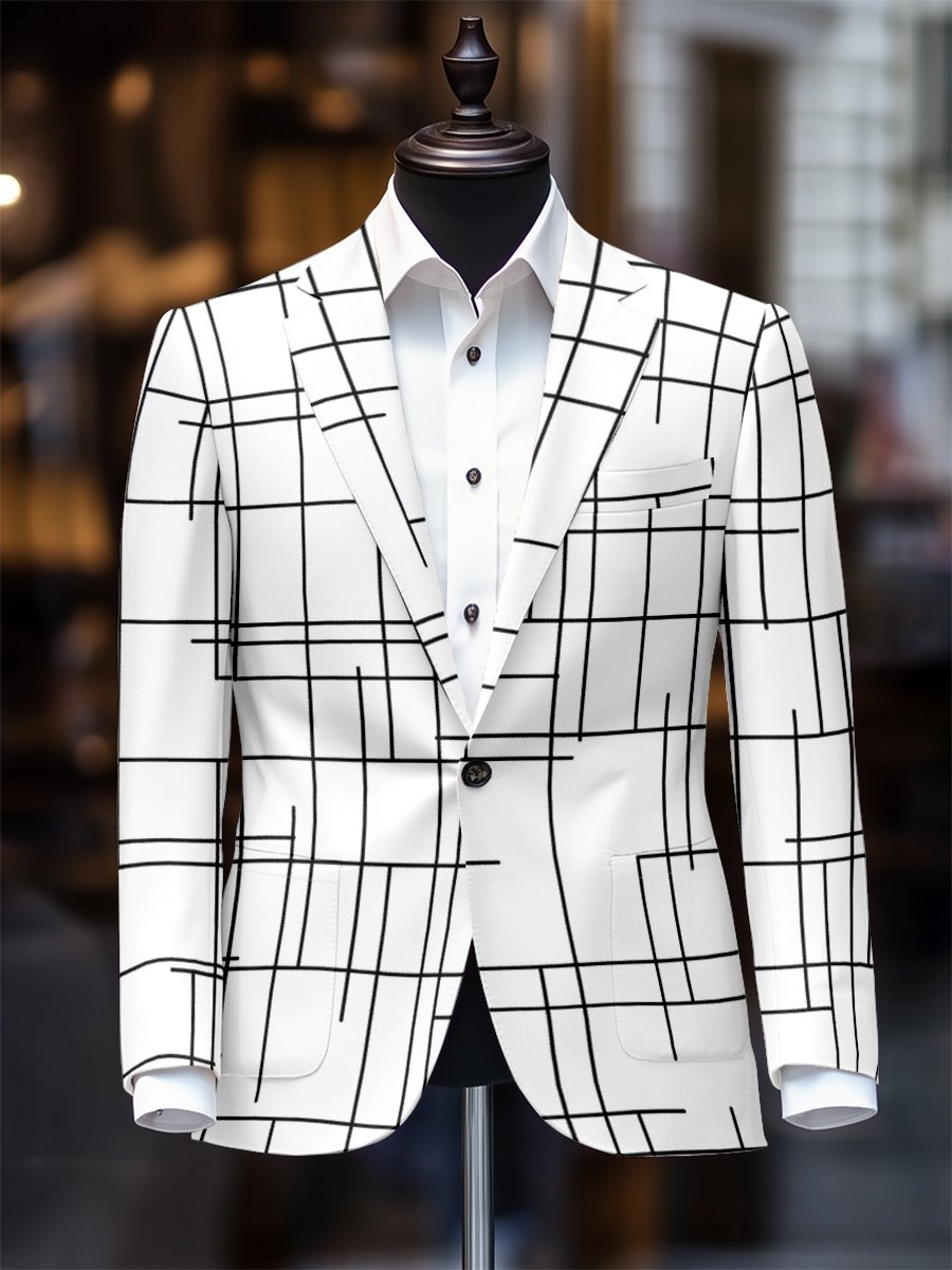 Men's Retro Casual Plaid Blazer