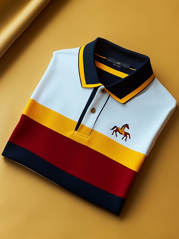 Men's Business Casual Button Short Sleeve Polo Shirt
