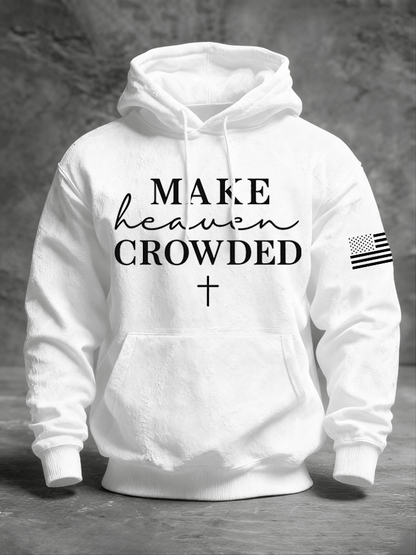 Men's Faith Print Long Sleeve Hooded Sweatshirt