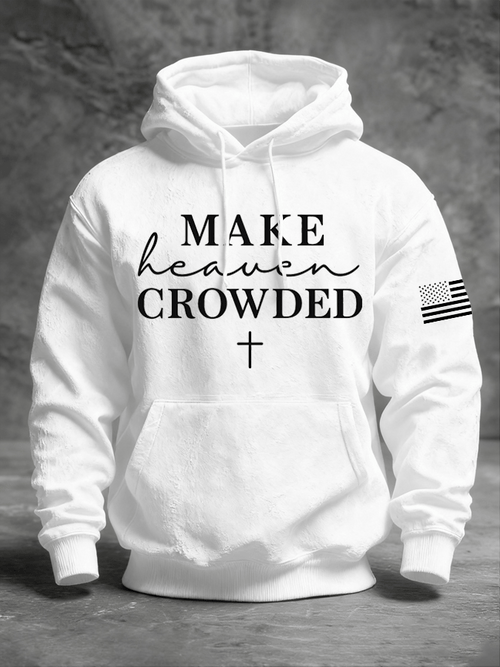 Men's Faith Print Long Sleeve Hooded Sweatshirt