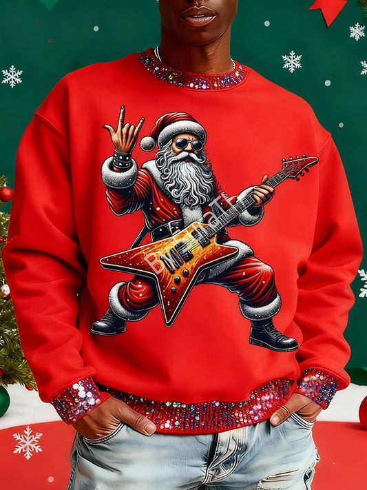 Men's Christmas Printed Pullover Sweatshirt