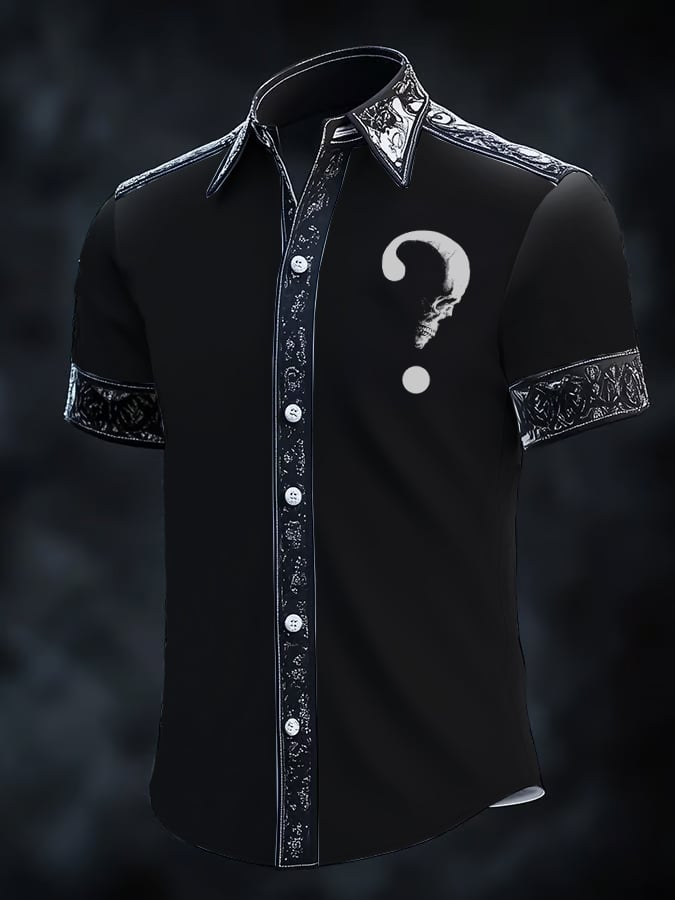 Men's Gothic Dark Short Sleeve Shirt