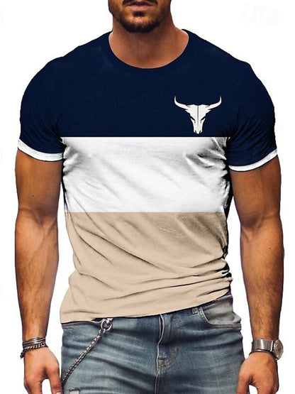 Men's Business Casual Printed T-Shirt