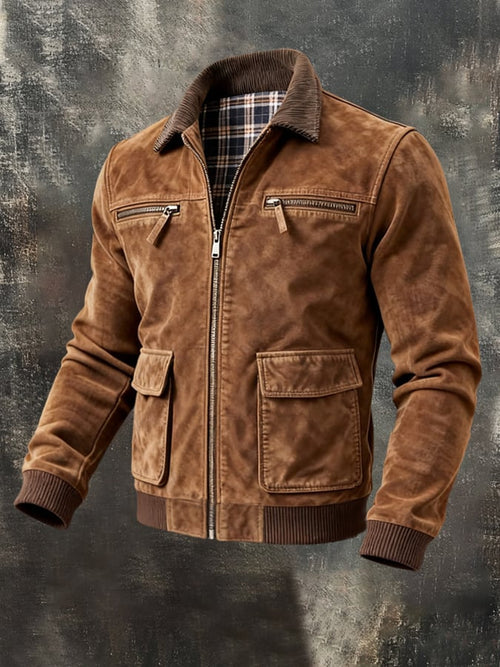 Men's Vintage Washed Cotton Utility Jacket
