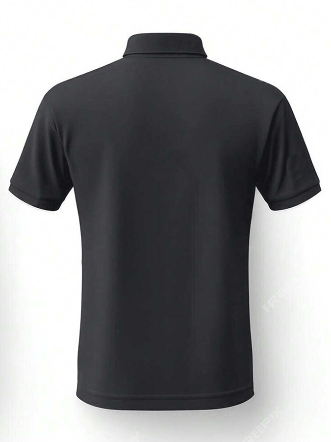 Men's Stylish Letter Print Casual Polo Shirt