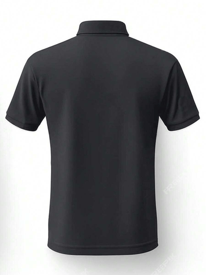 Men's Stylish Letter Print Casual Polo Shirt