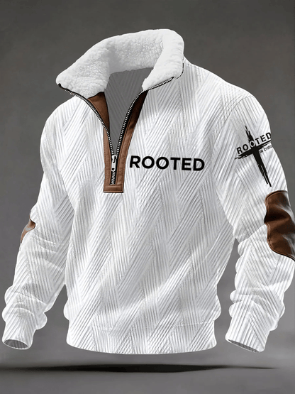 Men's Rooted in Christ Print Hoodie-Fast Shipping
