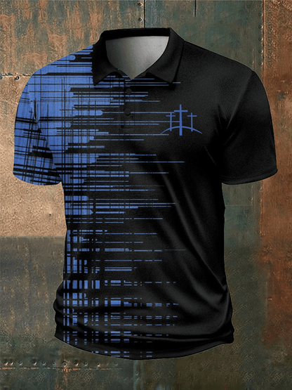 Men's Faith Printed Casual Polo Shirt