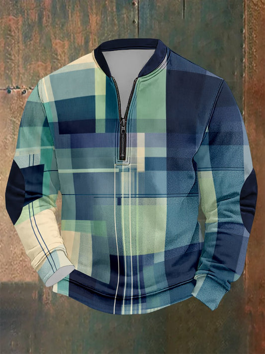 Men's Vintage Geometric Style Print Sweatshirt