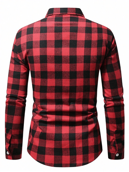 Men's Plaid Business Casual Shirt