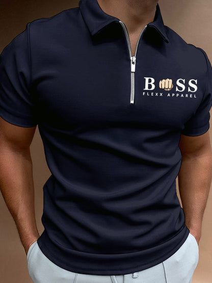 Men'S Short Sleeve Printed Polo