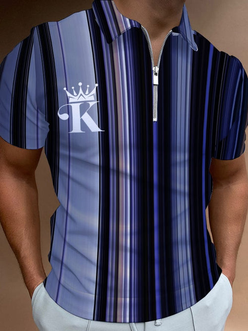 Casual Men'S Zipper Polo