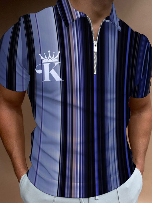 Casual Men'S Zipper Polo