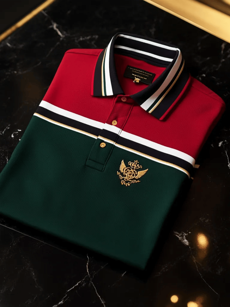Men's Vintage Business Long Sleeve Polo Shirt