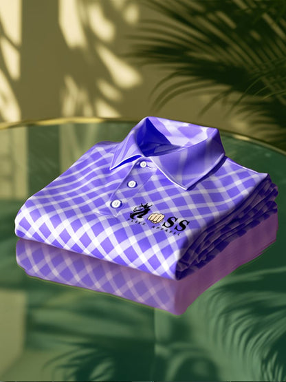 Men's Business Casual Printed Polo Shirt