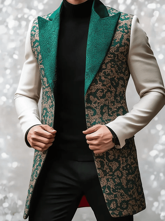 Man Unique casual Men's Luxury Business Casual Fashion Blazer Suit Coat Jacket