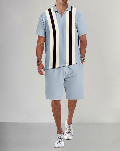 Suitmens Men's Casual Summer POLO Set 010