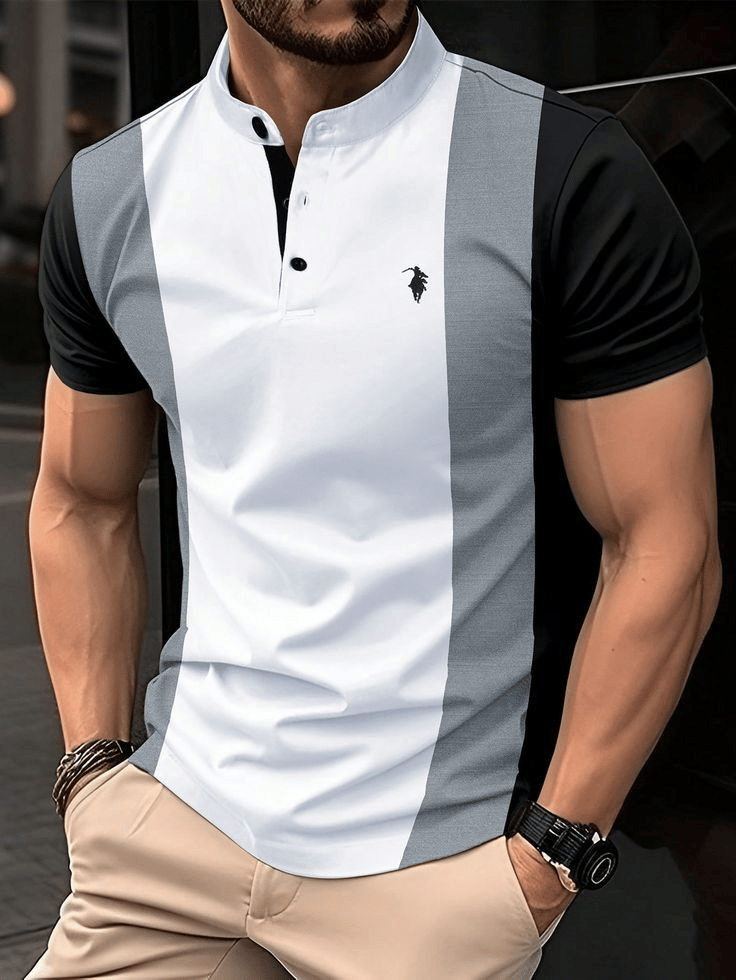 Men's Outdoor Western Bullhead Short Sleeve Henley T-Shirt
