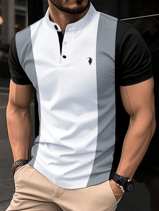 Men's Outdoor Western Bullhead Short Sleeve Henley T-Shirt